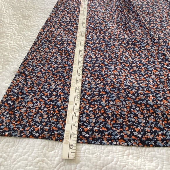 Michael Kors Ditsy Floral Patterned Dress Short Ruffle Sleeve Knee Length Size L - Picture 10 of 10